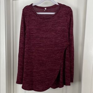 Pinkblush Burgundy Maternity Long Sleeve